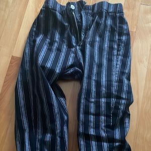 SUPER cute low waisted stripe pants from brandy melville